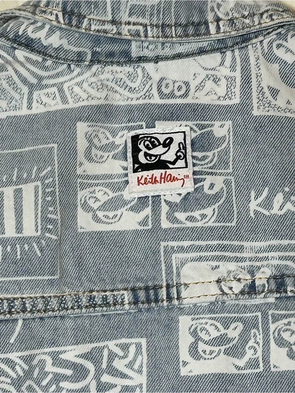 Disney Mickey Mouse H&M x Keith Haring Girls' Denim Jacket Size M (8/10)
